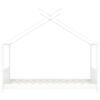 vidaXL Cadre de lit d'enfant Blanc Bois de pin massif 70x140 cm