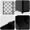 vidaXL Cache-pot de jardin 3 pcs Noir 80 x 80 x 143 cm Acier