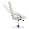 vidaXL Fauteuil inclinable avec repose-pied Blanc cr&egrave;me Similicuir