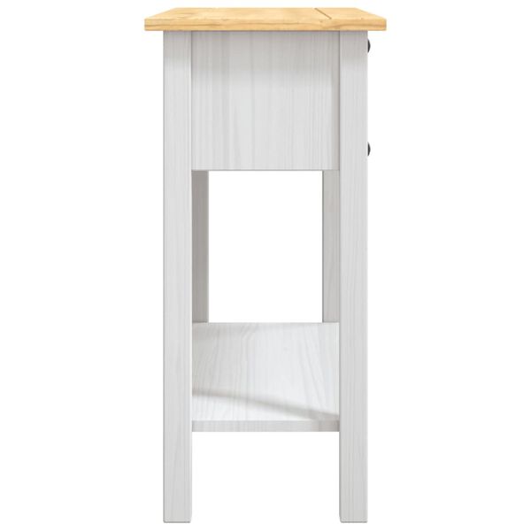 vidaXL Table console Gamme Corona Pin mexicain Blanc 90x34,5x73 cm