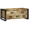 vidaXL Table basse Marron 90 x 50 x 38 cm Bois de manguier brut massif
