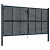 vidaXL Portail de jardin Anthracite 300 x 125 cm Acier