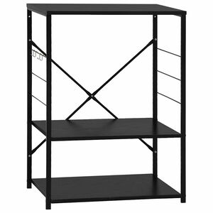 vidaXL Armoire &agrave; four &agrave; micro-ondes Noir 60x39,6x79,5 cm