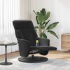 vidaXL Fauteuil inclinable de massage avec repose-pied noir velours