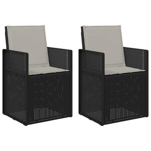vidaXL Chaises de jardin salle &agrave; manger 2 pcs Anthracite et Gris clair