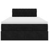 vidaXL Lit ottoman avec matelas et LED noir 120x190 cm velours