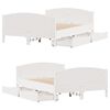 vidaXL Cadre de lit sans matelas blanc 120x200 cm bois de pin massif