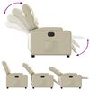 vidaXL Fauteuil inclinable &eacute;lectrique Cr&egrave;me Similicuir