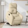 vidaXL Fauteuil inclinable électrique crème tissu