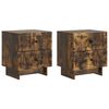 vidaXL Cabinet de chevet 2 pcs Ch&ecirc;ne fum&eacute; 43 x 34,5 x 47,5 cm
