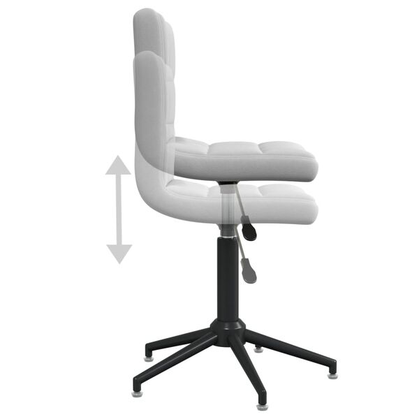 vidaXL Chaise pivotante de salle &agrave; manger Gris clair Velours