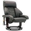 vidaXL Fauteuil de massage TV inclinable gris similicuir