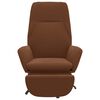 vidaXL Chaise de relaxation avec repose-pied Marron Tissu microfibre