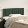 vidaXL T&ecirc;te de lit Vert fonc&eacute; 90x5x78/88 cm Velours