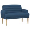 vidaXL Canap&eacute; love seat avec capitonnage en boutons Bleu Tissu