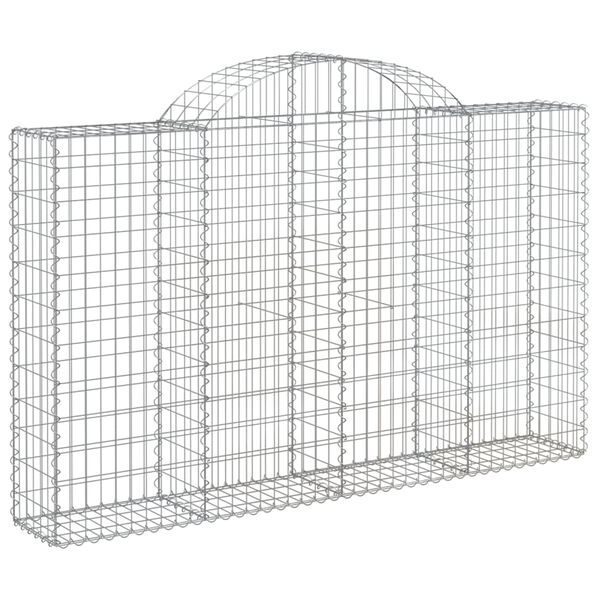 vidaXL Paniers &agrave; gabions arqu&eacute;s 10 pcs 200x30x120/140 cm Fer galvanis&eacute;