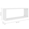 vidaXL &Eacute;tag&egrave;res murales cube 6 pcs Blanc 60x15x23 cm Bois d&rsquo;ing&eacute;nierie