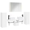vidaXL Ensemble de mobilier de salle de bain 6 pcs Blanc