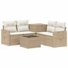 vidaXL Ensemble de Canap&eacute;s 6 pc Beige et blanc cr&egrave;me