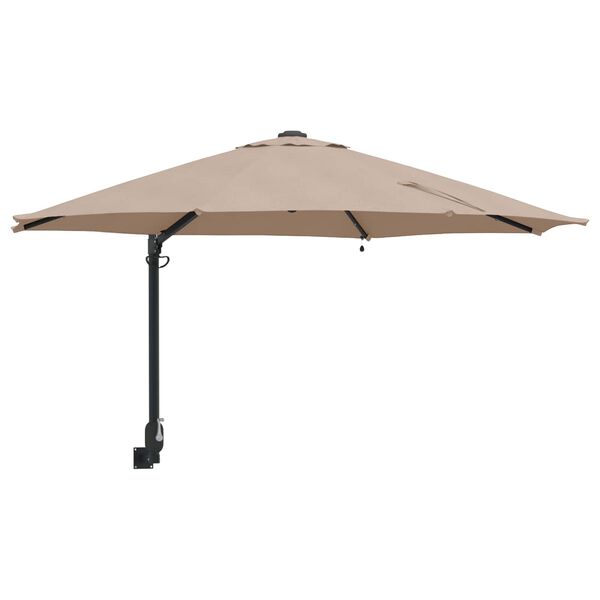 vidaXL Parasol de jardin Taupe 248 x 248 x 148 cm Polyester et Acier
