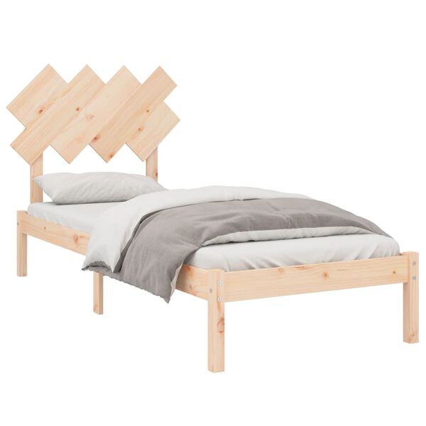 vidaXL Cadre de lit sans matelas 90x200 cm bois massif