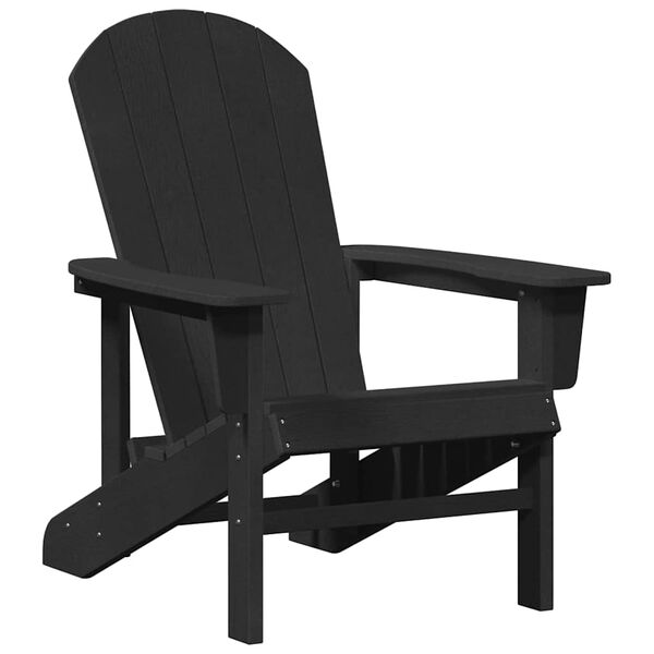 vidaXL Chaise de jardin 2 pcs Noir 82 x 74 x 92 cm Poly&eacute;thyl&egrave;ne