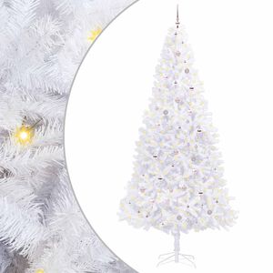 vidaXL Sapin de No&euml;l artificiel avec 300 LED Blanc 300 cm PVC et Acier