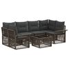 vidaXL Ensemble de canap&eacute; de jardin 7 pc Gris 55 x 55 x 37 cm