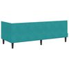 vidaXL Cadre de lit d'angle avec matelas Turquoise 80 x 200 cm Velours