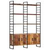 vidaXL Biblioth&egrave;que 4 niveaux 124x30x180cm Bois solide de r&eacute;cup&eacute;ration