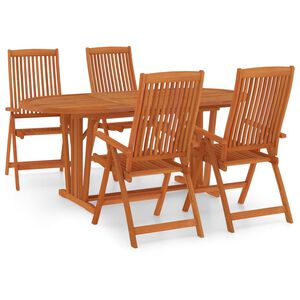 vidaXL Ensemble &agrave; manger de jardin 5 pcs Bois d'eucalyptus massif
