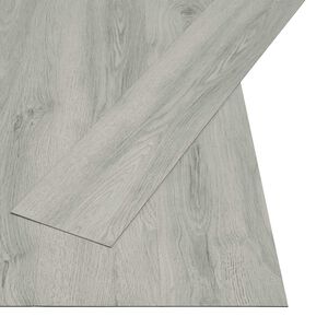 vidaXL Planches de Sol Autocollantes Gris clair 4,46 m&sup2; 32 pi&egrave;ces PVC