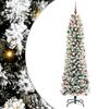 vidaXL Sapin de No&euml;l artificiel Blanc 240 cm PVC, m&eacute;tal et plastique