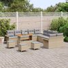 vidaXL Ensemble de canap&eacute; de jardin 14 pcs Beige et Gris clair