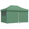 vidaXL Tente de r&eacute;ception pliable escamotable 4 parois lat&eacute;rales vert