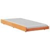 vidaXL Cadre de lit Brun cire 100 x 200 cm Pin massif