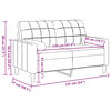 vidaXL Canap&eacute; 2 places avec oreillers gris clair 120 cm velours