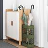 vidaXL Porte-parapluie avec stockage Vert olive 28 x 12 x 41 cm Acier