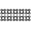 vidaXL Connecteurs de tapis 10 pcs caoutchouc noir