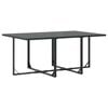 vidaXL Ensemble de salle &agrave; manger pour jardin 11 pcs Noir Acier