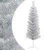 vidaXL Arbre de No&euml;l artificiel slim 150 cm PVC et Acier Argent&eacute;