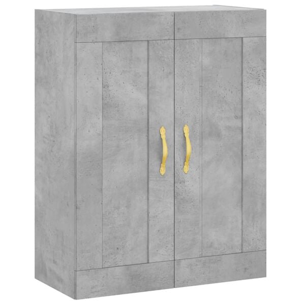 vidaXL Armoire murale gris béton 69,5x34x90 cm bois d'ingénierie