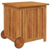 vidaXL Boîte de rangement de jardin avec roues 60x50x58 cm Bois acacia