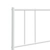 vidaXL T&ecirc;te de lit de remplacement m&eacute;tal blanc 193 cm