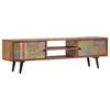 vidaXL Meuble TV 140x30x40 cm Bois solide d'acacia