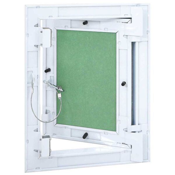 vidaXL Panneau d'Acc&egrave;s Vert et Argent 20 x 25 cm Aluminium et Pl&acirc;tre