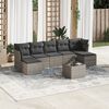 vidaXL Salon de jardin 8 pcs avec coussins gris r&eacute;sine tress&eacute;e