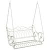 vidaXL Banc Balan&ccedil;oire Acier 109 x 75 x 59 cm Blanc antique