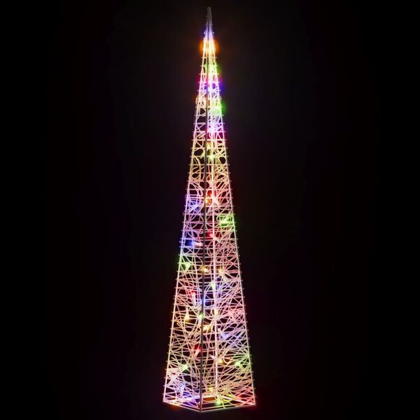 vidaXL Cône lumineux décoratif à LED Acrylique Multicolore 90 cm