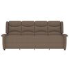 vidaXL Fauteuil de massage inclinable &agrave; 4 places taupe tissu